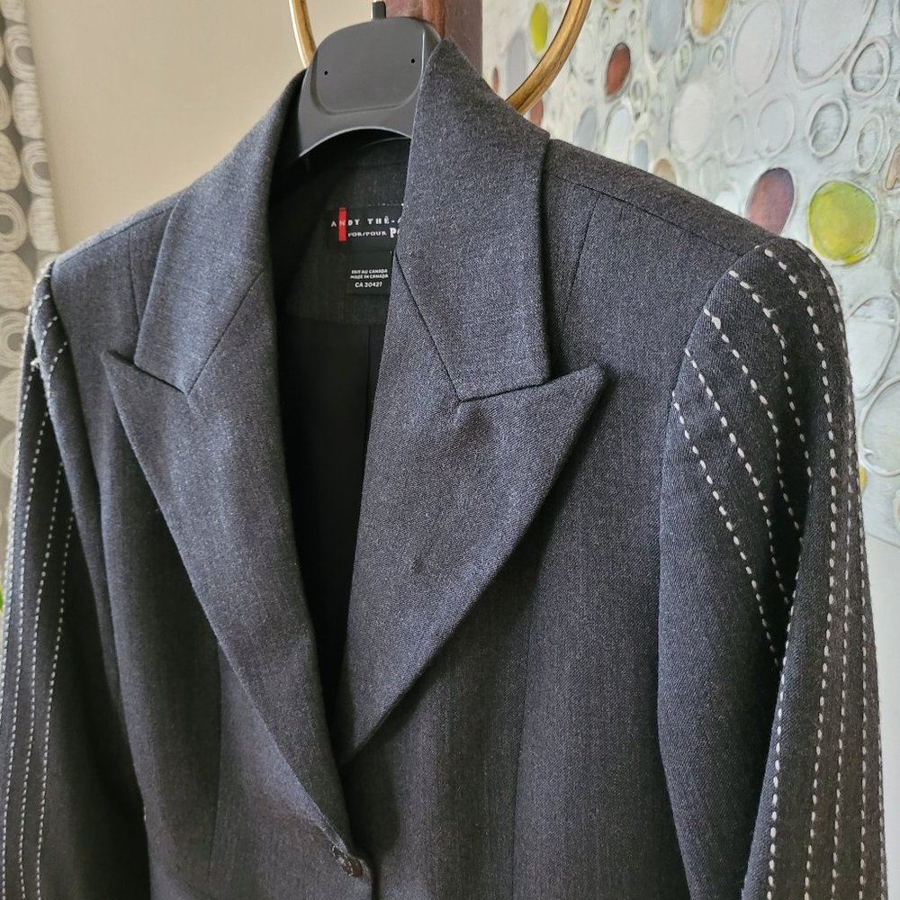 Andy The-Anh Grey Wool Blazer